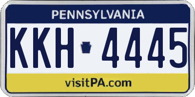 PA license plate KKH4445