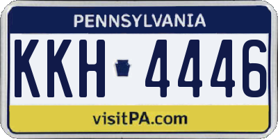 PA license plate KKH4446