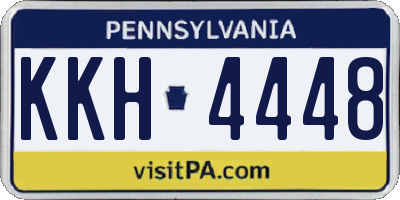 PA license plate KKH4448