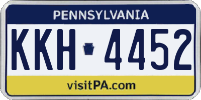 PA license plate KKH4452