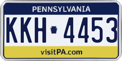 PA license plate KKH4453