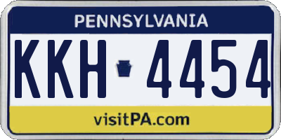 PA license plate KKH4454