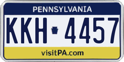 PA license plate KKH4457