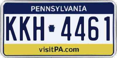 PA license plate KKH4461
