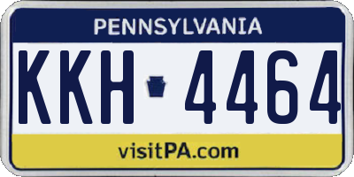 PA license plate KKH4464
