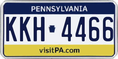 PA license plate KKH4466