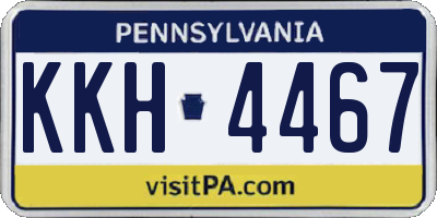PA license plate KKH4467