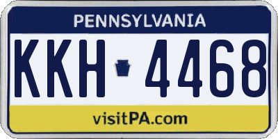 PA license plate KKH4468