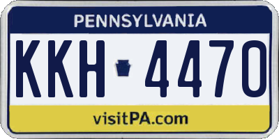 PA license plate KKH4470