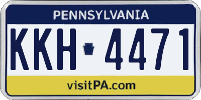 PA license plate KKH4471