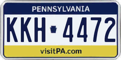 PA license plate KKH4472