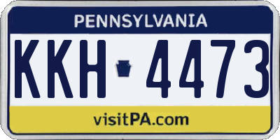 PA license plate KKH4473