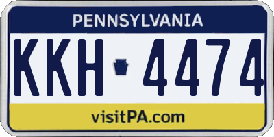 PA license plate KKH4474