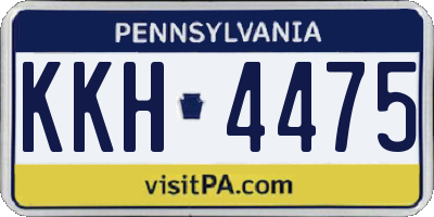 PA license plate KKH4475