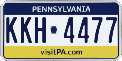 PA license plate KKH4477