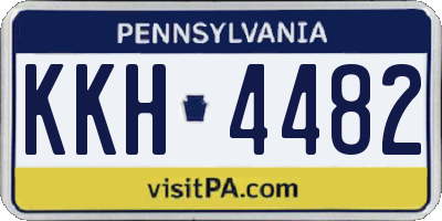 PA license plate KKH4482