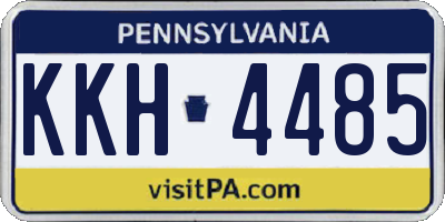 PA license plate KKH4485