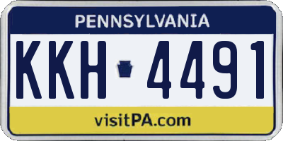 PA license plate KKH4491
