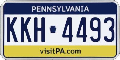 PA license plate KKH4493