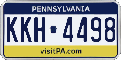 PA license plate KKH4498