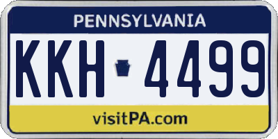PA license plate KKH4499