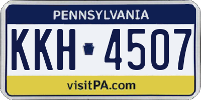PA license plate KKH4507