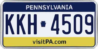 PA license plate KKH4509