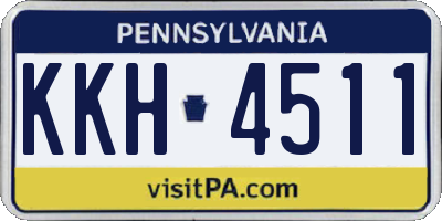 PA license plate KKH4511