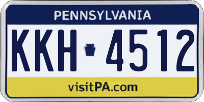 PA license plate KKH4512