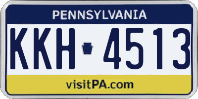 PA license plate KKH4513