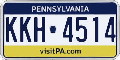 PA license plate KKH4514