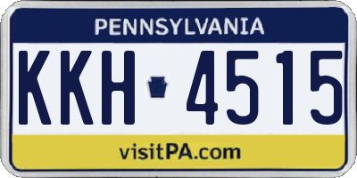 PA license plate KKH4515