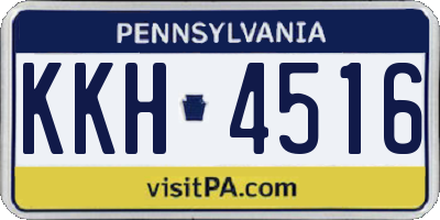 PA license plate KKH4516