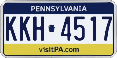 PA license plate KKH4517