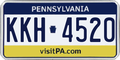 PA license plate KKH4520