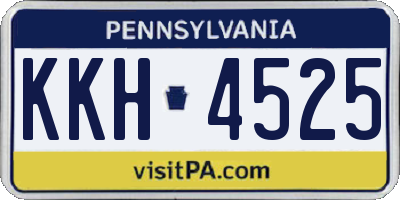 PA license plate KKH4525