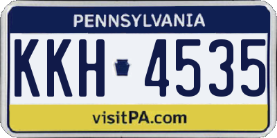 PA license plate KKH4535