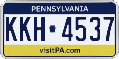 PA license plate KKH4537