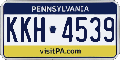 PA license plate KKH4539