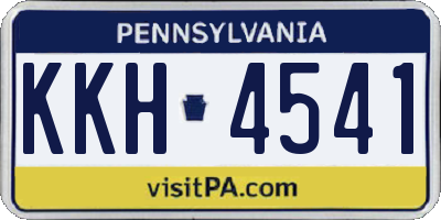 PA license plate KKH4541