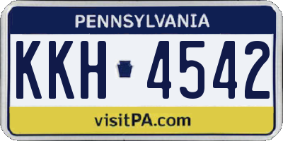 PA license plate KKH4542