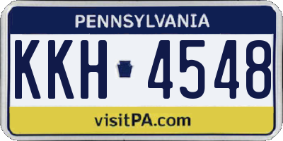 PA license plate KKH4548
