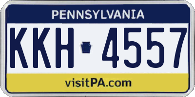 PA license plate KKH4557