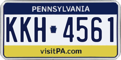 PA license plate KKH4561