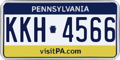 PA license plate KKH4566