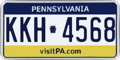 PA license plate KKH4568