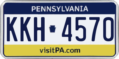 PA license plate KKH4570