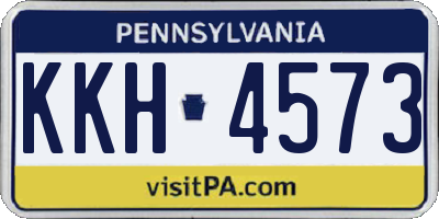 PA license plate KKH4573
