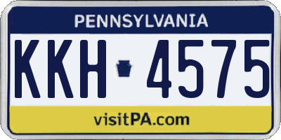 PA license plate KKH4575