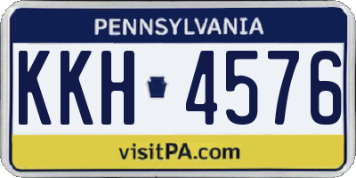 PA license plate KKH4576